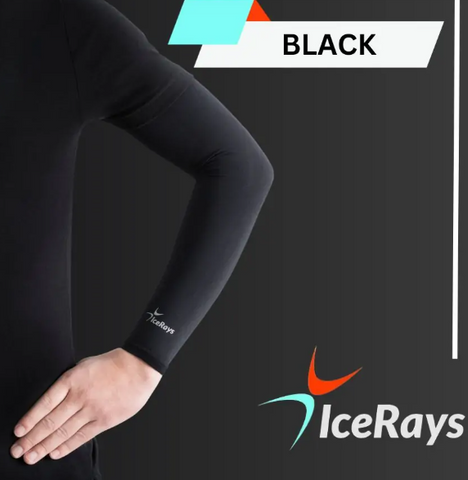 BLACK : Ice Rays Cooling Arm Sun Sleeves