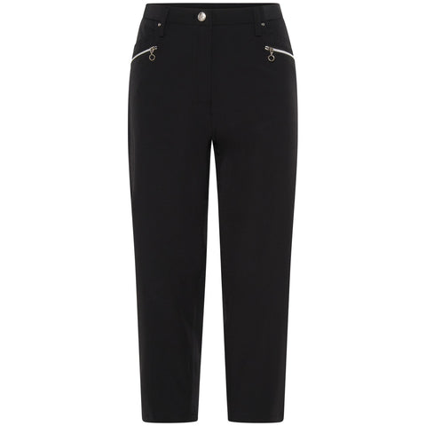 Sporte Leisure Light Weight 3/4 Pedal Pushers: BLACK