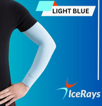 LIGHT BLUE : Ice Rays Cooling Arm Sun Sleeves