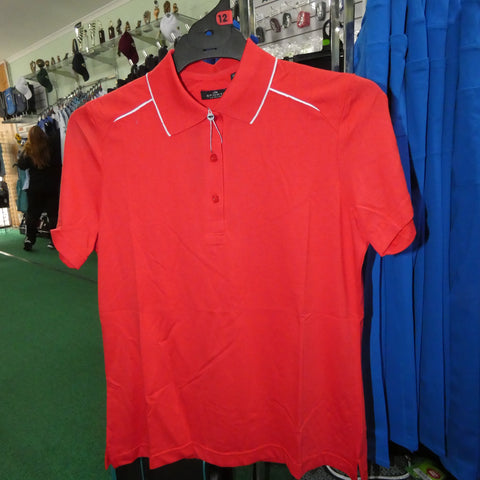 RED / WHITE TRIM - Aero Sporte Leisure Ladies BA Approved Tournament Top SIZE 12