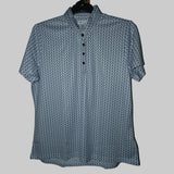 NAVY PRINT : Greg Norman Ladies Tournament Polo