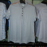 NAVY PRINT : Greg Norman Ladies Tournament Polo