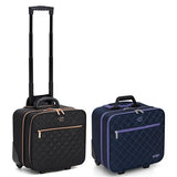 Navy w/ Purple Accent Eternal Rose : Bowls Trolley Bag by Kelsey Cottrell