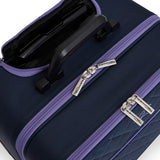 Navy w/ Purple Accent Eternal Rose : Bowls Trolley Bag by Kelsey Cottrell