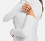 Sun Sleeves w/ Hand Protection: Crazy Arms: WHITE
